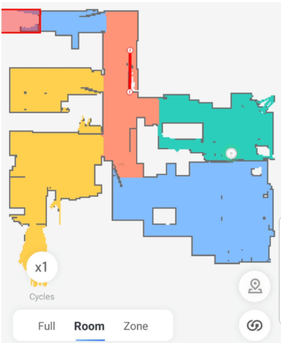 The map in the mobile app